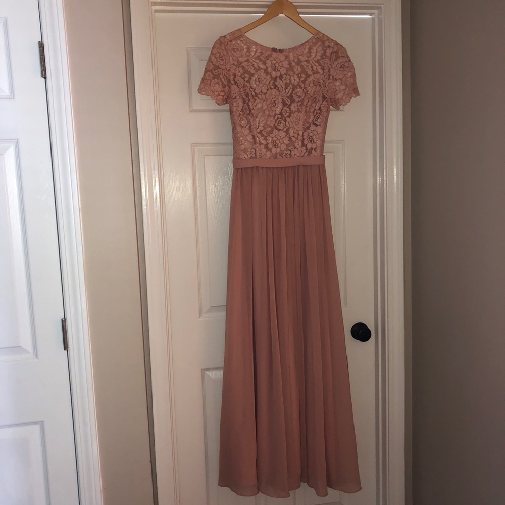 Dusty rose long dress